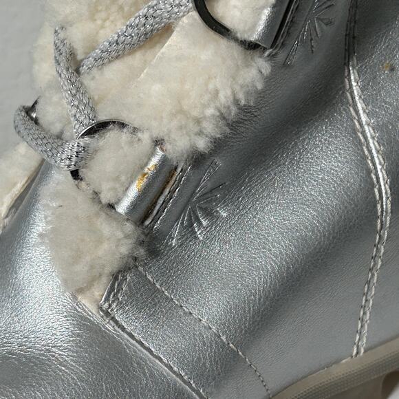Sorel x Disney Womens Joan of Arctic Ethereal Après Ski Wedge Boots Silver 6.5 - Picture 8 of 13